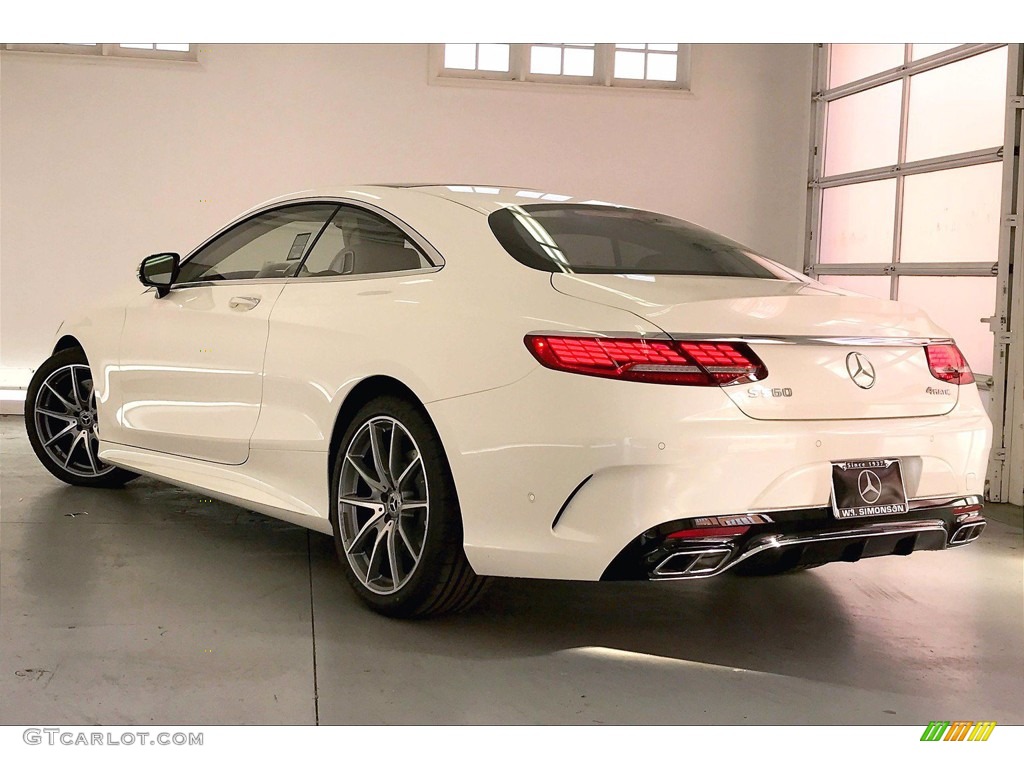 2021 S 560 4Matic Coupe - designo Diamond White Metallic / designo Porcelain/Esspreso Brown photo #2