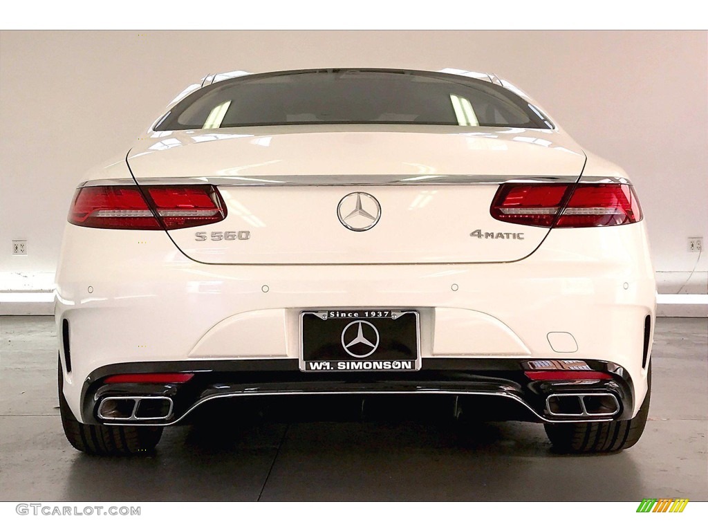 2021 S 560 4Matic Coupe - designo Diamond White Metallic / designo Porcelain/Esspreso Brown photo #3
