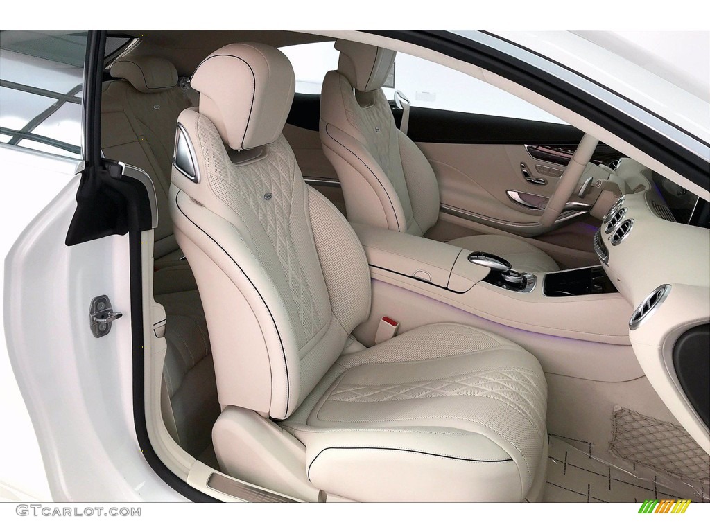 2021 S 560 4Matic Coupe - designo Diamond White Metallic / designo Porcelain/Esspreso Brown photo #5