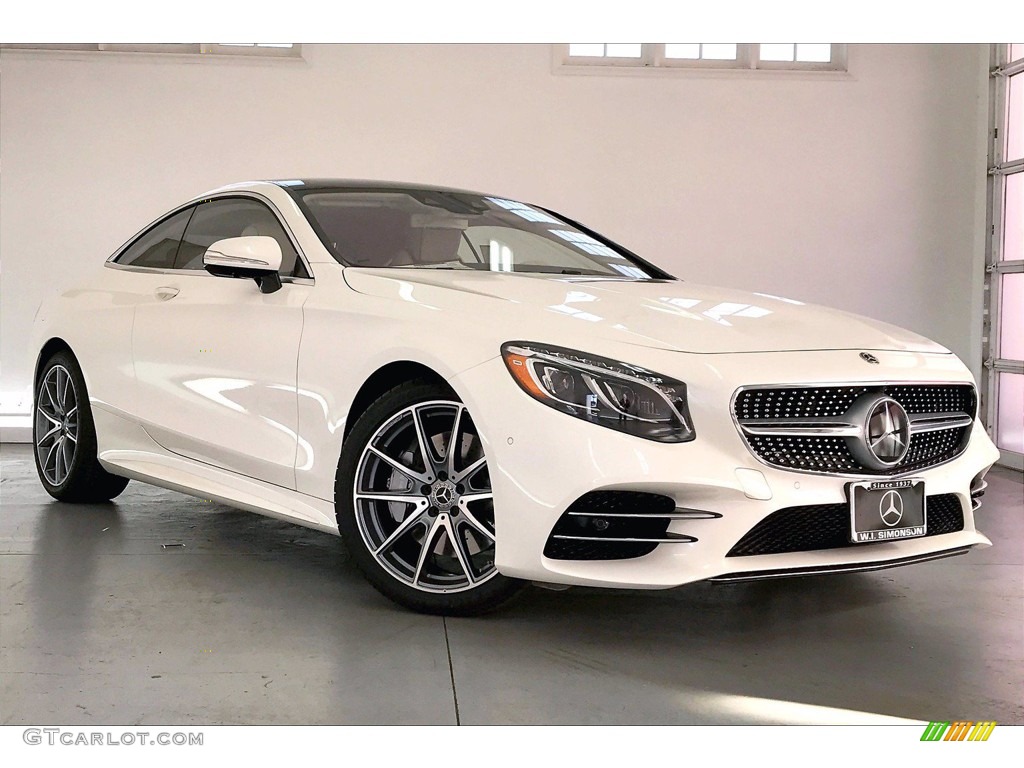 2021 S 560 4Matic Coupe - designo Diamond White Metallic / designo Porcelain/Esspreso Brown photo #12