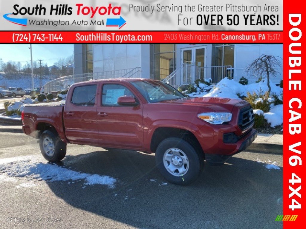 2021 Tacoma SR Double Cab 4x4 - Barcelona Red Metallic / Cement photo #1