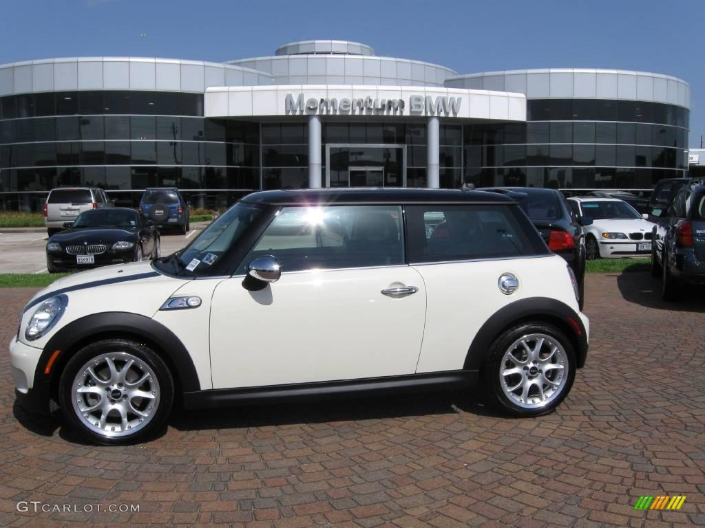 2009 Cooper S Hardtop - Pepper White / Punch Carbon Black Leather photo #1