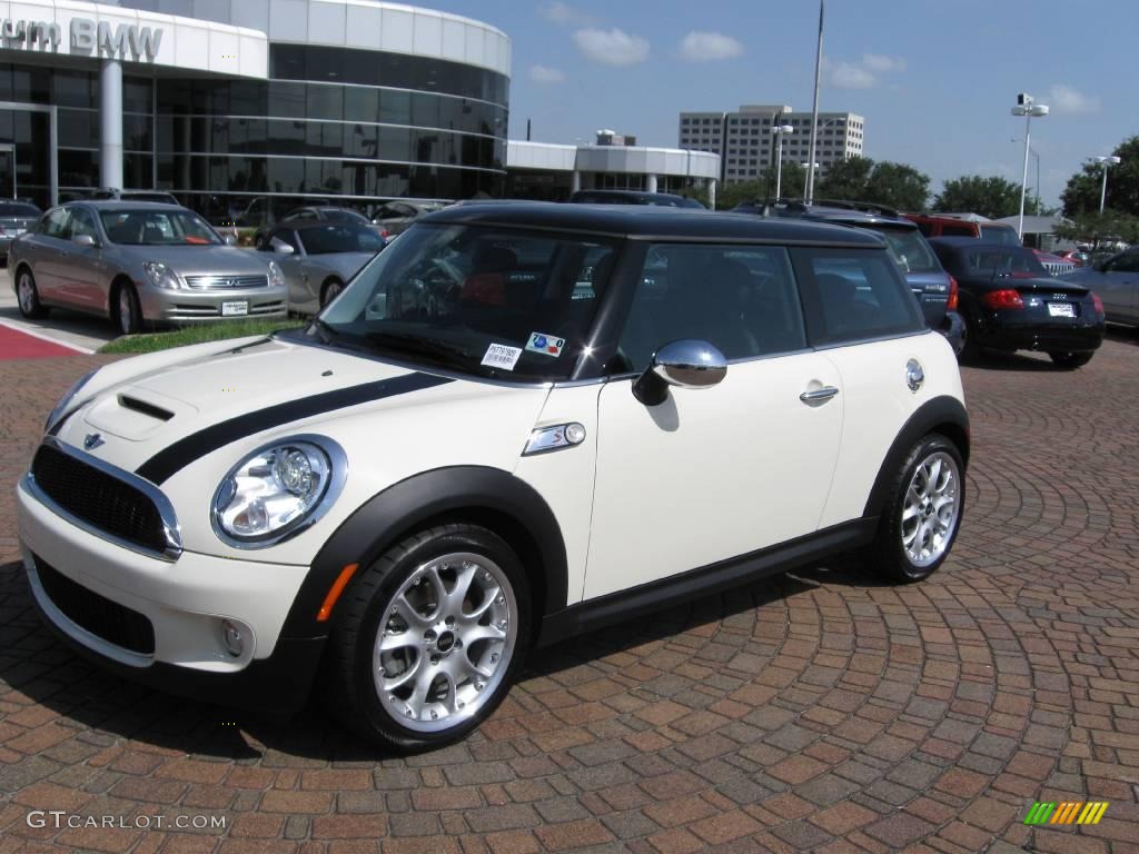 2009 Cooper S Hardtop - Pepper White / Punch Carbon Black Leather photo #2
