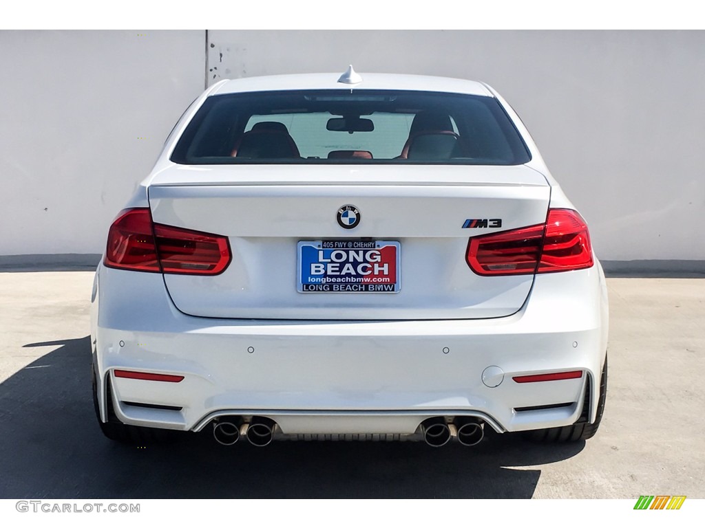 2018 M3 Sedan - Mineral White Metallic / Sakhir Orange/Black photo #3