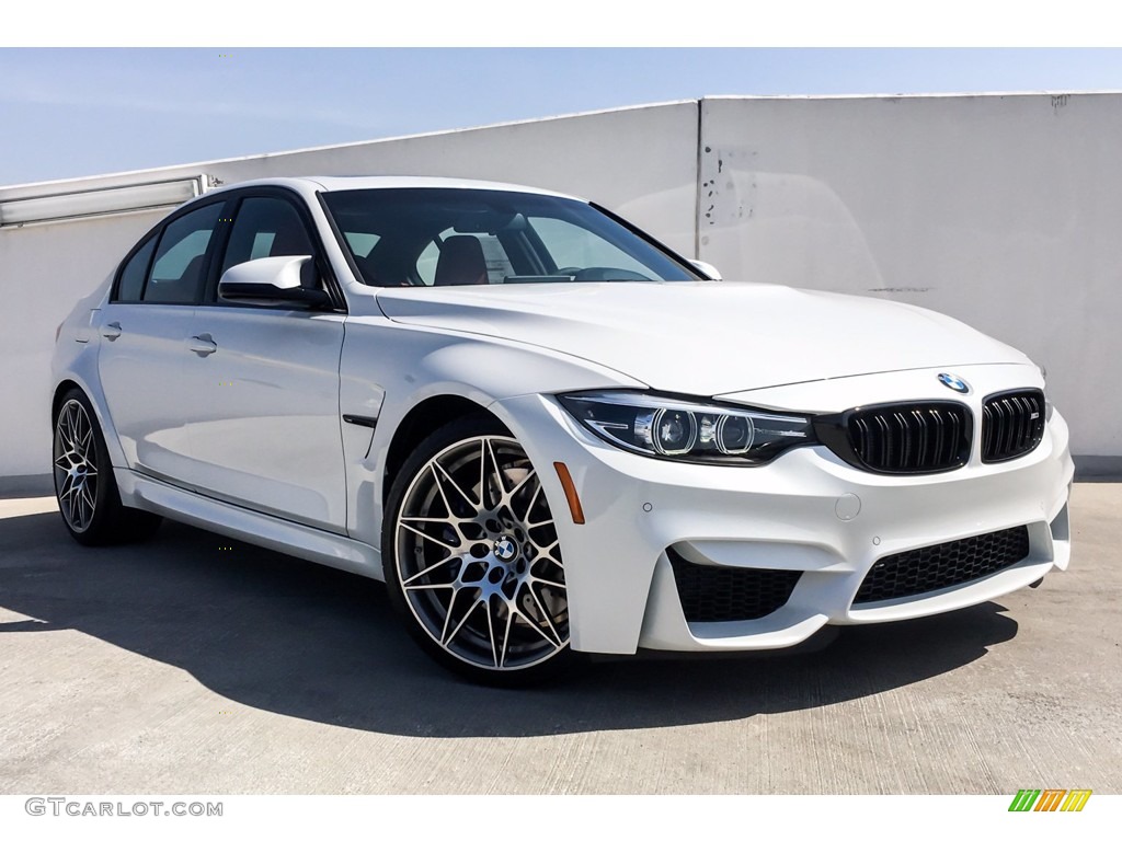 Mineral White Metallic 2018 BMW M3 Sedan Exterior Photo #140381662