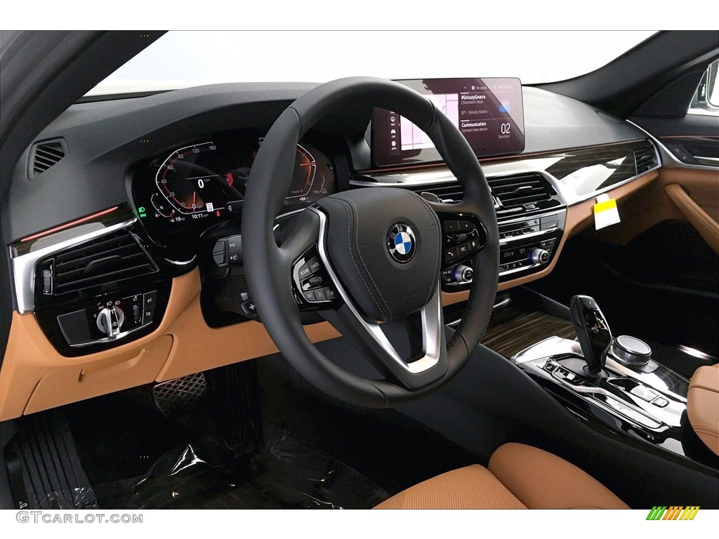 2021 5 Series 540i Sedan - Bernina Gray Amber Effect / Cognac photo #7