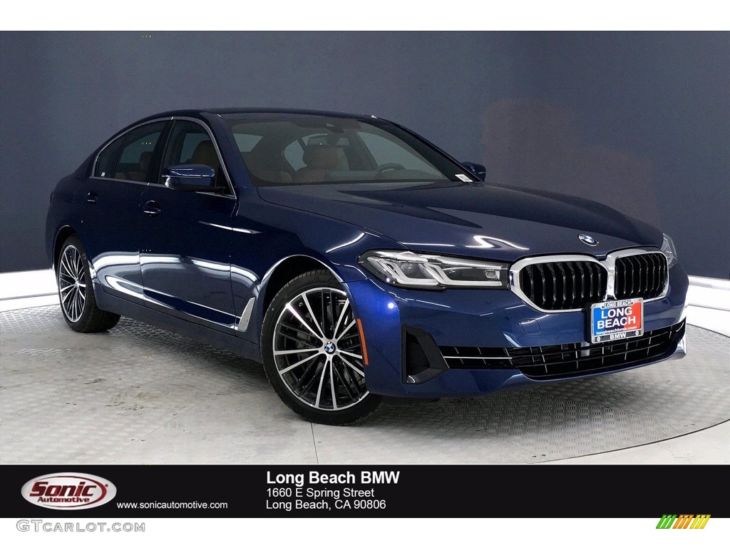 2021 5 Series 540i Sedan - Phytonic Blue Metallic / Cognac photo #1