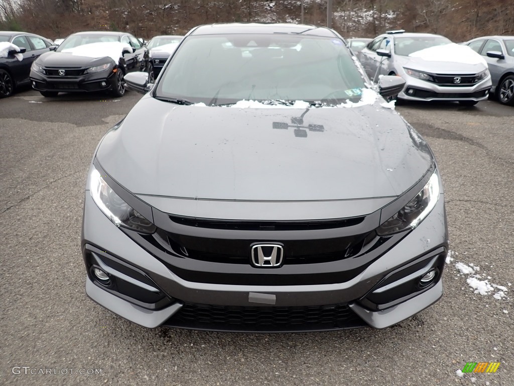 2021 Civic EX Hatchback - Modern Steel Metallic / Black photo #8