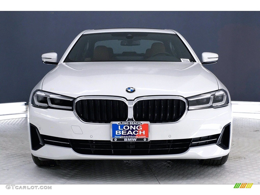 2021 5 Series 530i Sedan - Alpine White / Cognac photo #2