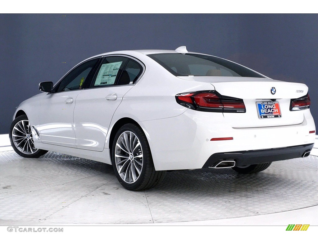 2021 5 Series 530i Sedan - Alpine White / Cognac photo #3