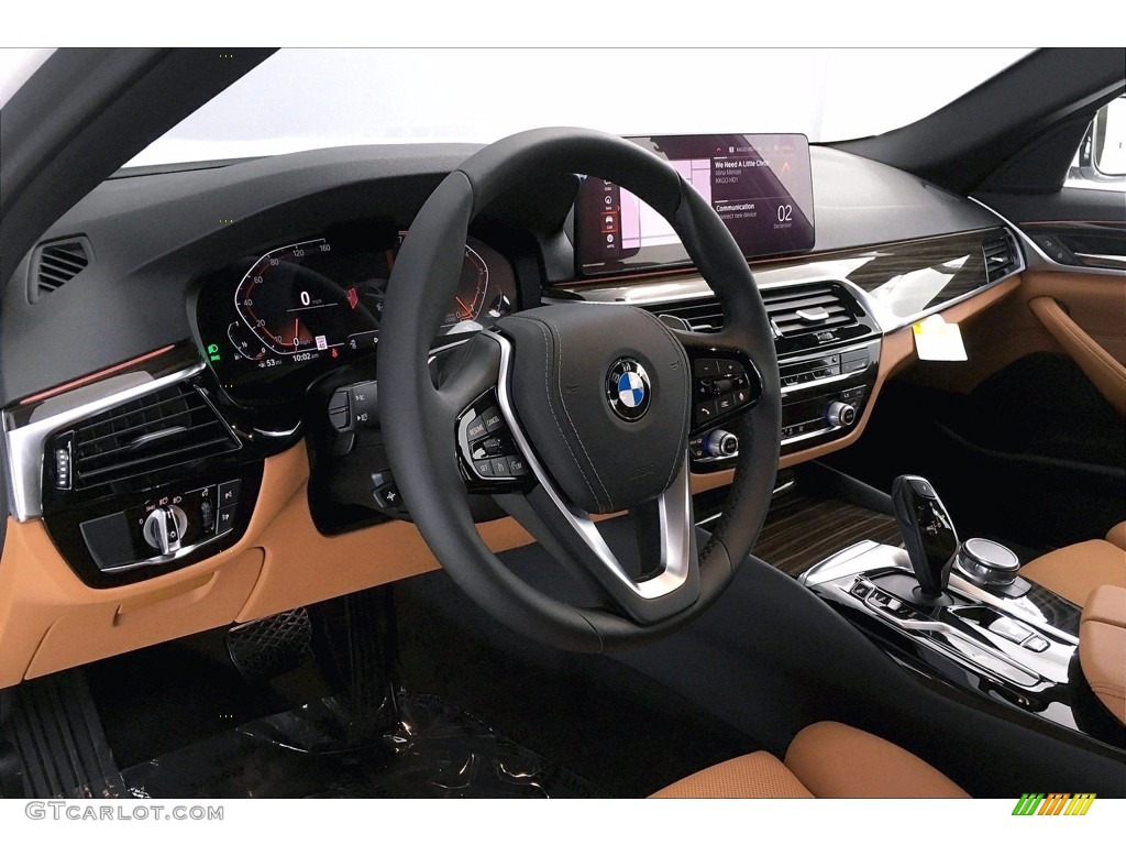 2021 5 Series 530i Sedan - Alpine White / Cognac photo #7