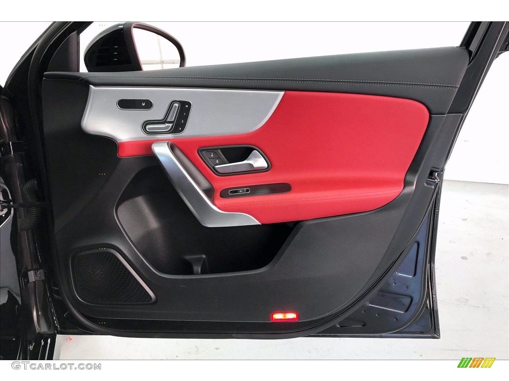 2019 Mercedes-Benz A 220 Sedan Classic Red/Black Door Panel Photo #140383222