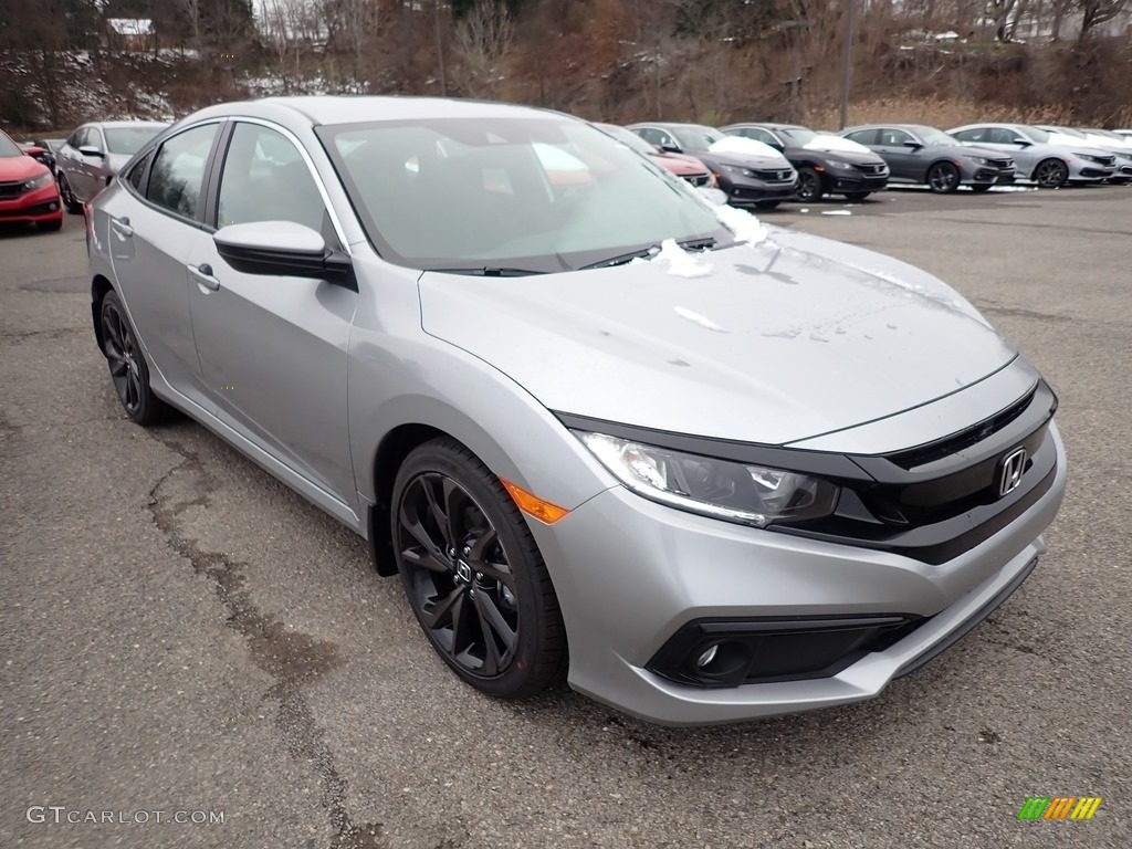 Lunar Silver Metallic 2021 Honda Civic Sport Sedan Exterior Photo #140383666