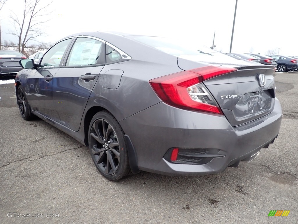 2021 Civic Sport Sedan - Modern Steel Metallic / Black photo #4