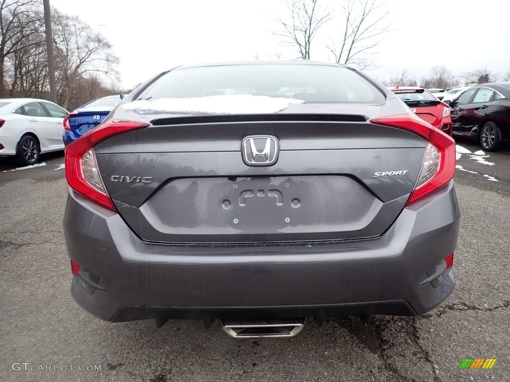 2021 Civic Sport Sedan - Modern Steel Metallic / Black photo #5