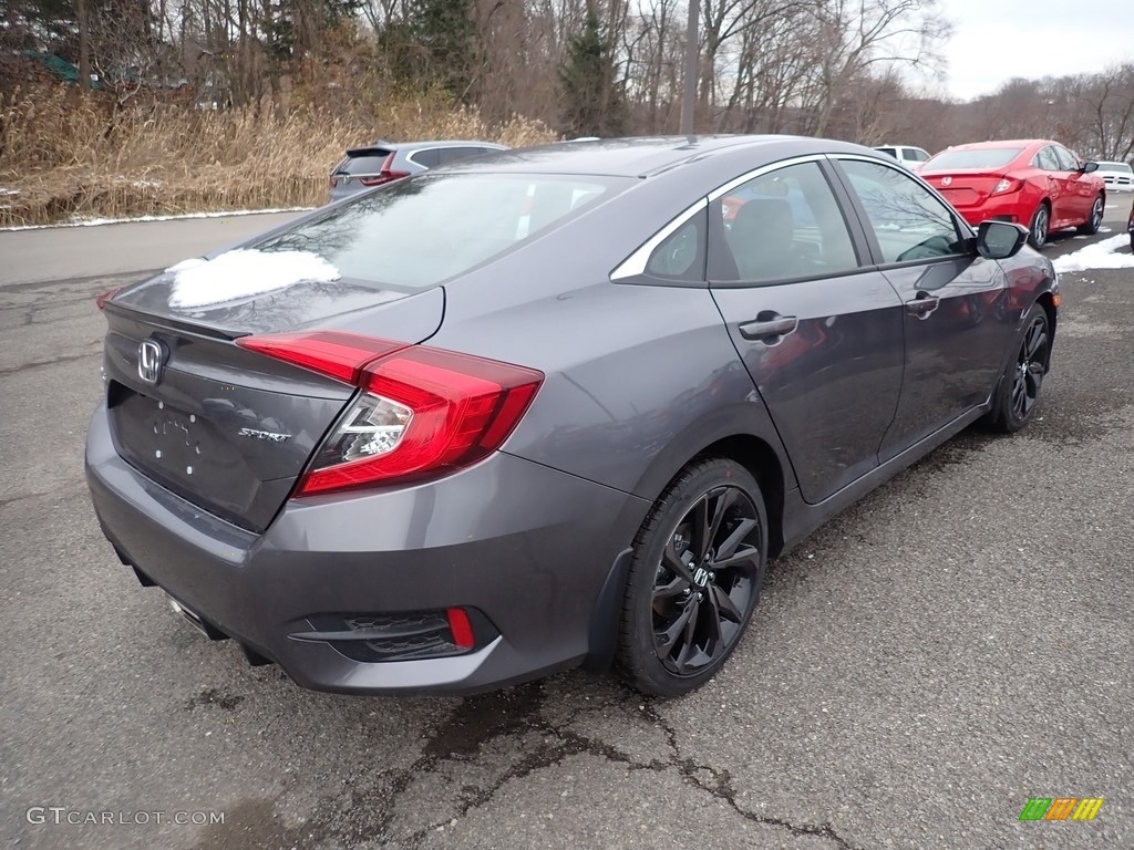 2021 Civic Sport Sedan - Modern Steel Metallic / Black photo #6