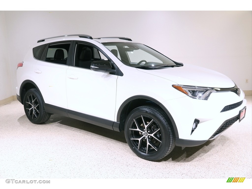 2018 RAV4 SE AWD - Super White / Black photo #1