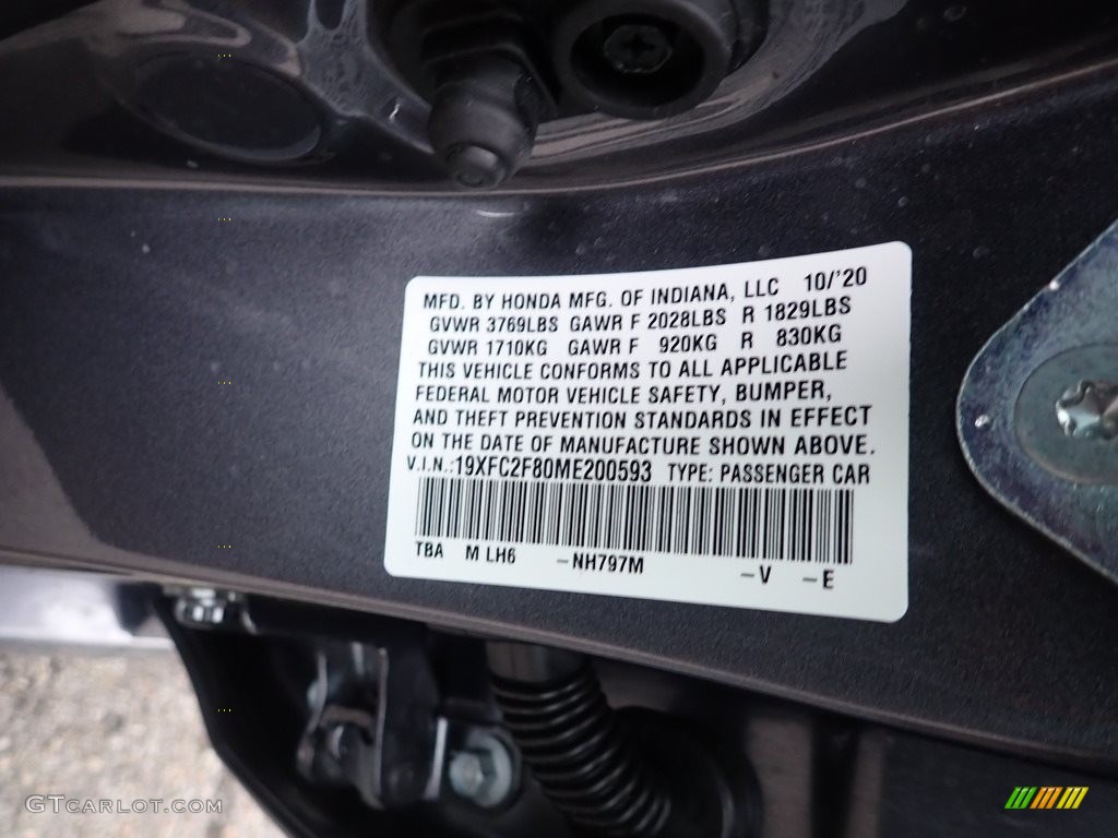 2021 Civic Sport Sedan - Modern Steel Metallic / Black photo #13