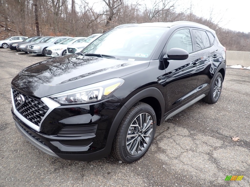 Black Noir Pearl 2021 Hyundai Tucson SEL AWD Exterior Photo #140386849