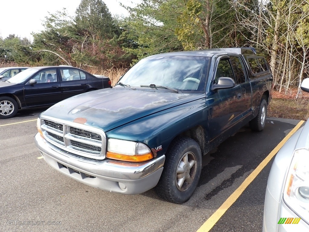1997 Dakota Extended Cab 4x4 - Emerald Green Metallic / Mist Gray photo #4