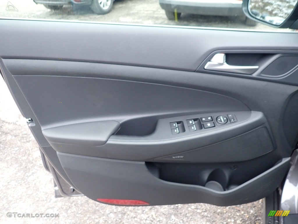 2021 Hyundai Tucson Ulitimate AWD Black Door Panel Photo #140387344