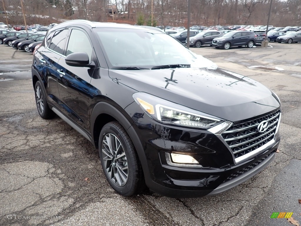 Black Noir Pearl 2021 Hyundai Tucson Limited AWD Exterior Photo #140387527