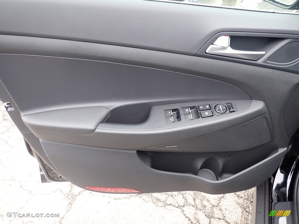 2021 Hyundai Tucson Limited AWD Black Door Panel Photo #140387730