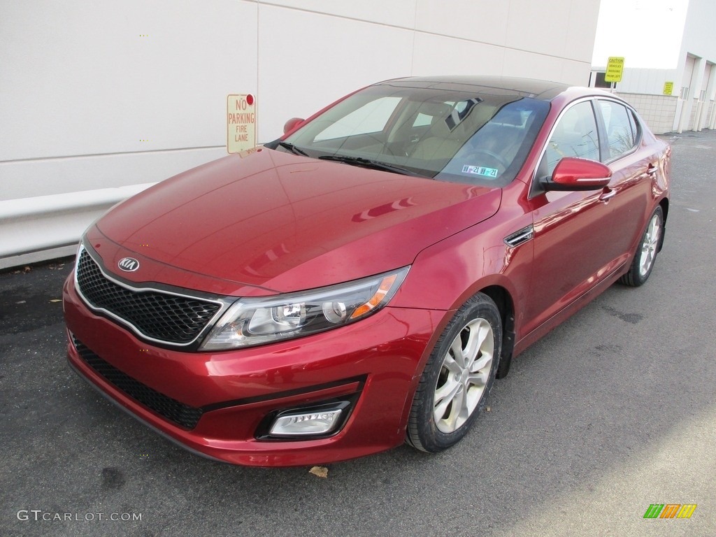 2014 Optima EX - Remington Red / Beige photo #10