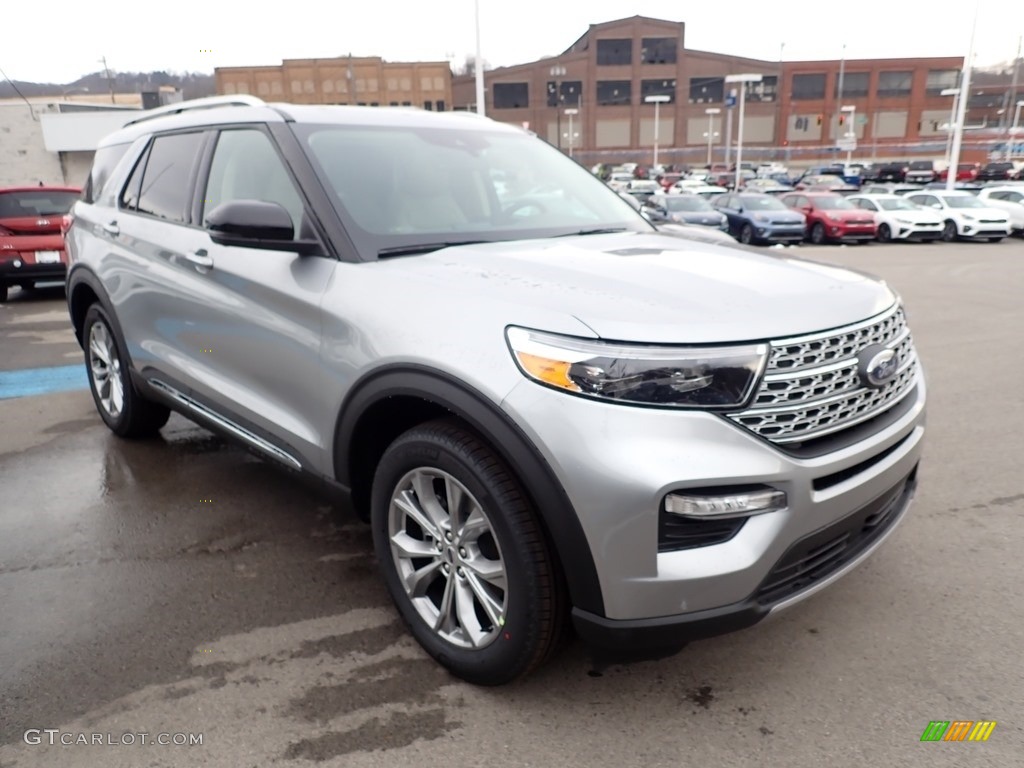 2021 Explorer Limited 4WD - Iconic Silver Metallic / Sandstone photo #3
