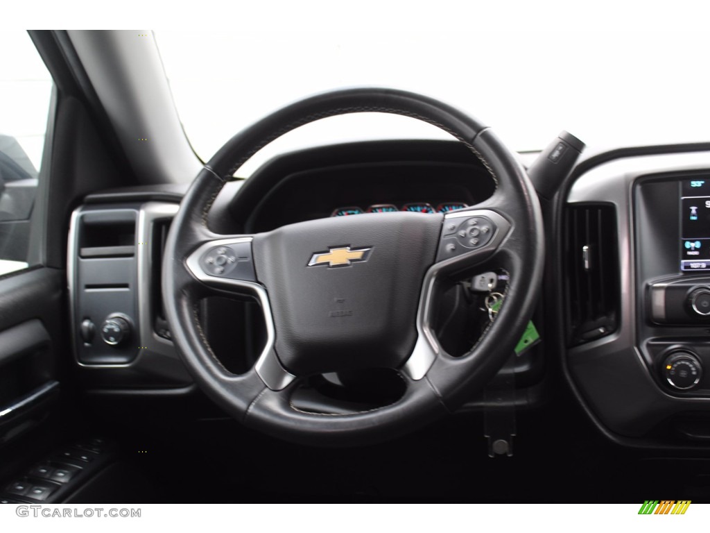 2018 Chevrolet Silverado 1500 LT Double Cab Jet Black Steering Wheel Photo #140391955