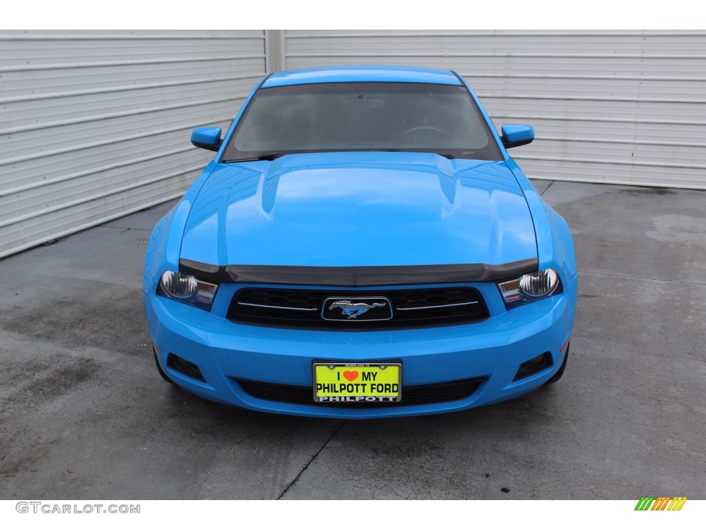 2011 Mustang V6 Coupe - Grabber Blue / Charcoal Black photo #3