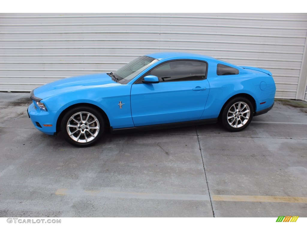 2011 Mustang V6 Coupe - Grabber Blue / Charcoal Black photo #5