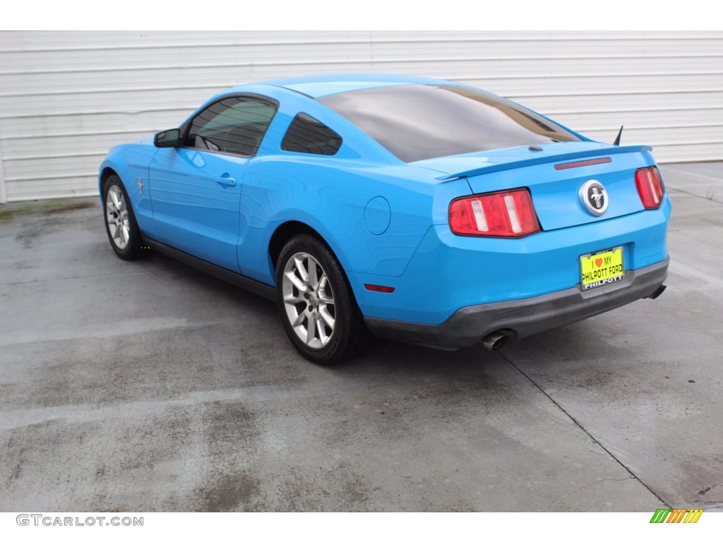 2011 Mustang V6 Coupe - Grabber Blue / Charcoal Black photo #8