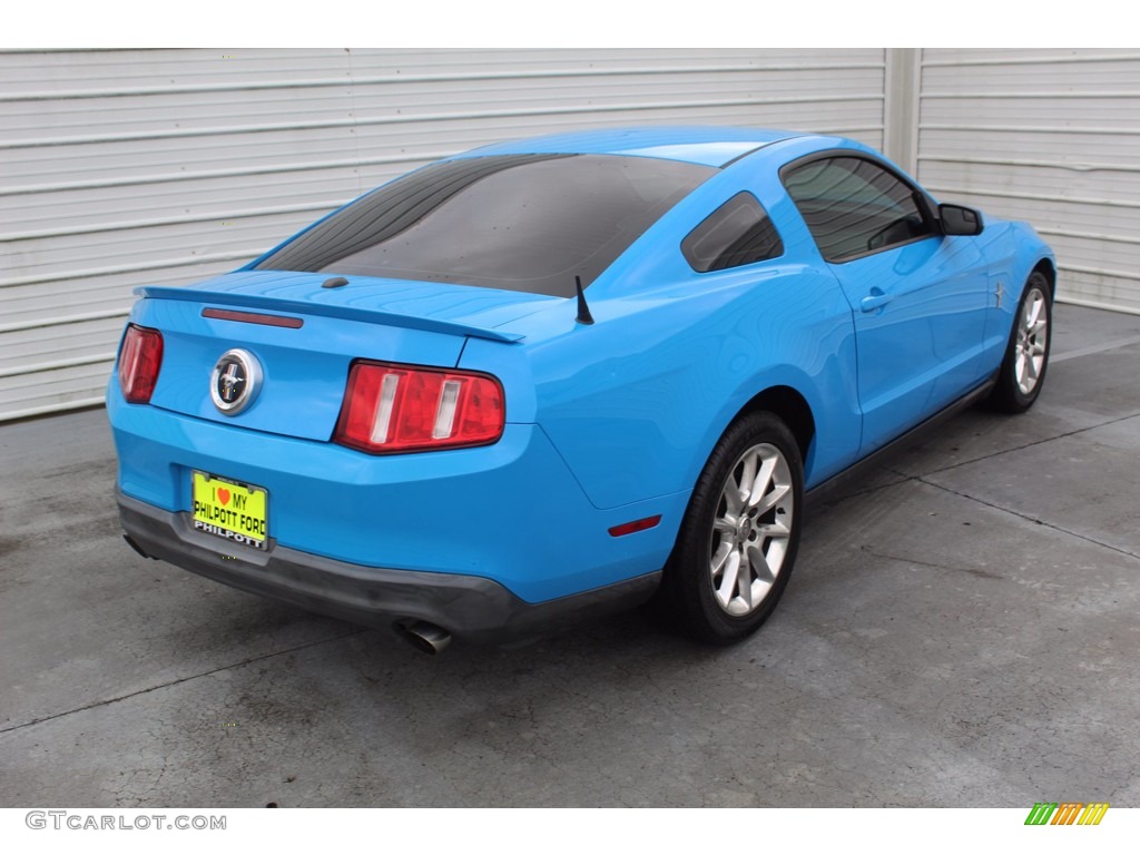 2011 Mustang V6 Coupe - Grabber Blue / Charcoal Black photo #10