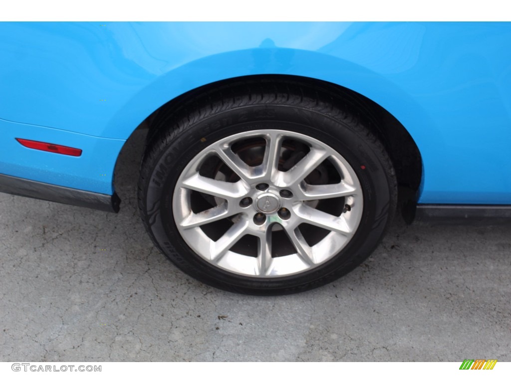 2011 Mustang V6 Coupe - Grabber Blue / Charcoal Black photo #12