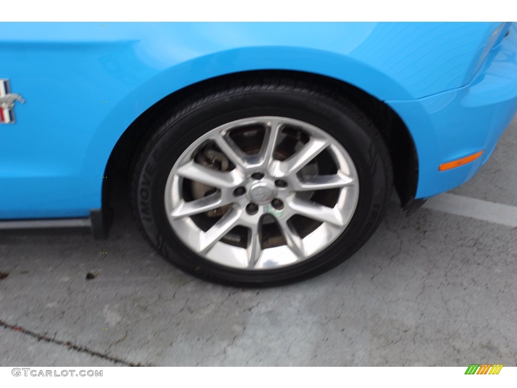 2011 Mustang V6 Coupe - Grabber Blue / Charcoal Black photo #13