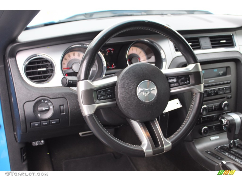 2011 Mustang V6 Coupe - Grabber Blue / Charcoal Black photo #18