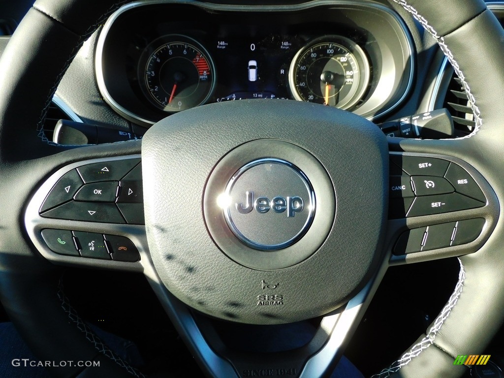 2021 Cherokee Latitude Lux 4x4 - Hydro Blue Pearl / Black photo #19