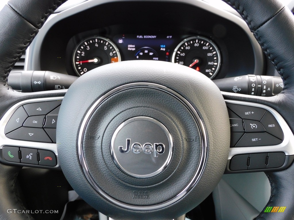 2021 Jeep Renegade Latitude 4x4 Black Steering Wheel Photo #140395684