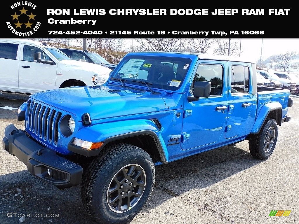 2021 Gladiator 80th Anniversary Edition 4x4 - Hydro Blue Pearl / Black photo #1