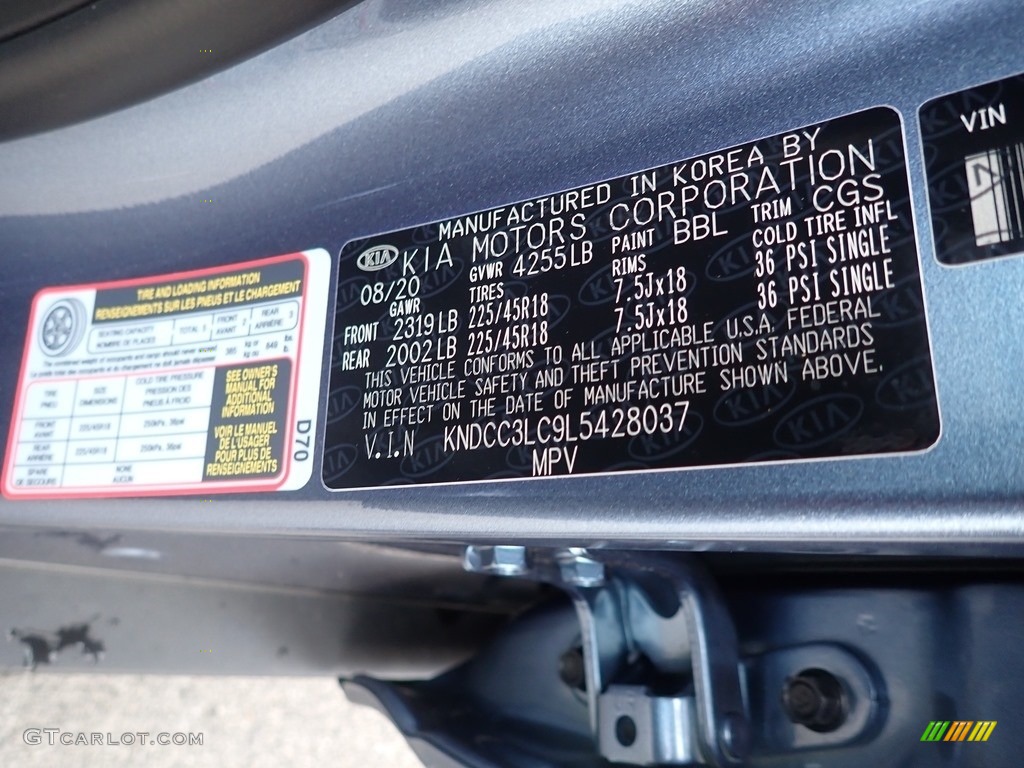 2020 Niro Color Code BBL for Horizon Blue Photo #140395816
