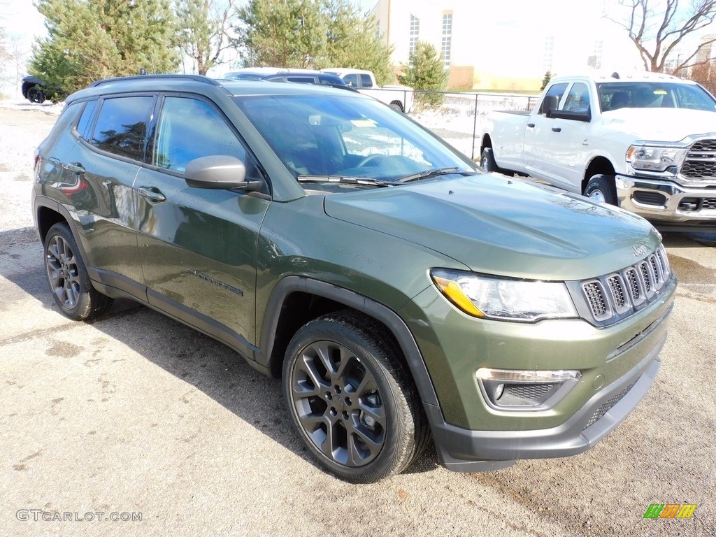 Olive Green Pearl 2021 Jeep Compass 80th Special Edition 4x4 Exterior Photo #140396296