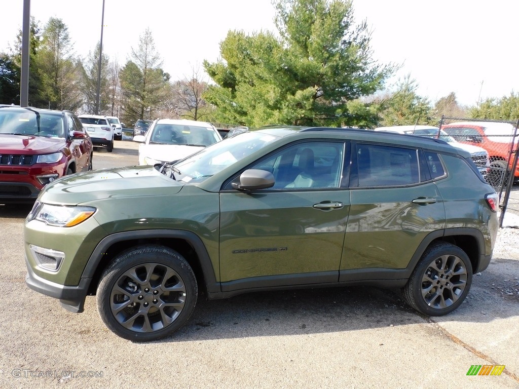 Olive Green Pearl 2021 Jeep Compass 80th Special Edition 4x4 Exterior Photo #140396449