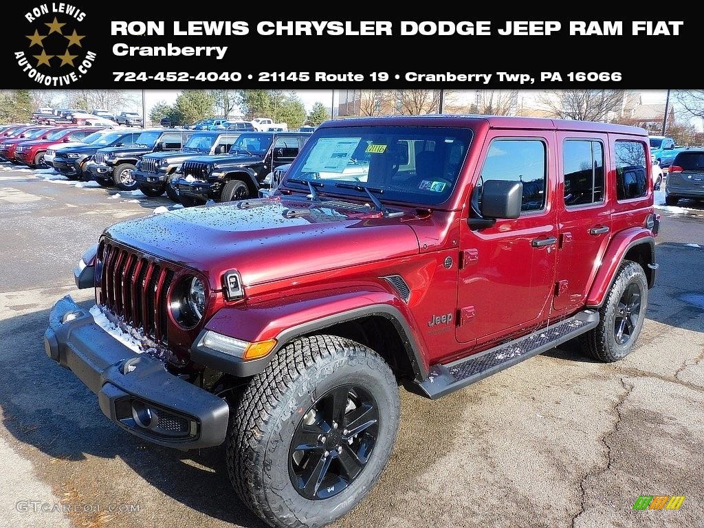 2021 Wrangler Unlimited Sahara Altitude 4x4 - Snazzberry Pearl / Black photo #1