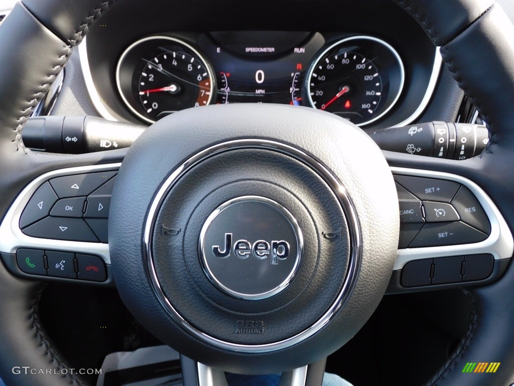 2021 Jeep Compass Altitude 4x4 Black Steering Wheel Photo #140399275
