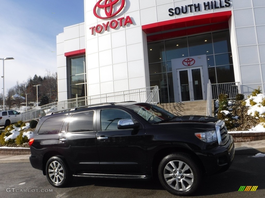 2014 Sequoia Limited 4x4 - Black / Black photo #2