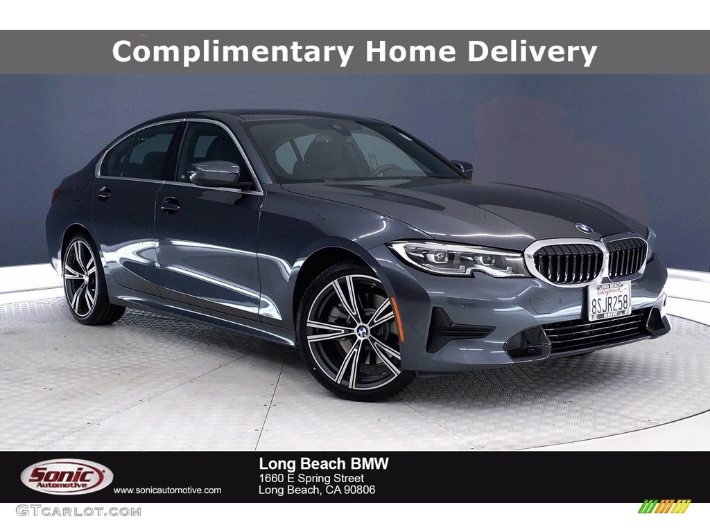 2020 3 Series 330i Sedan - Mineral Grey Metallic / Black photo #1
