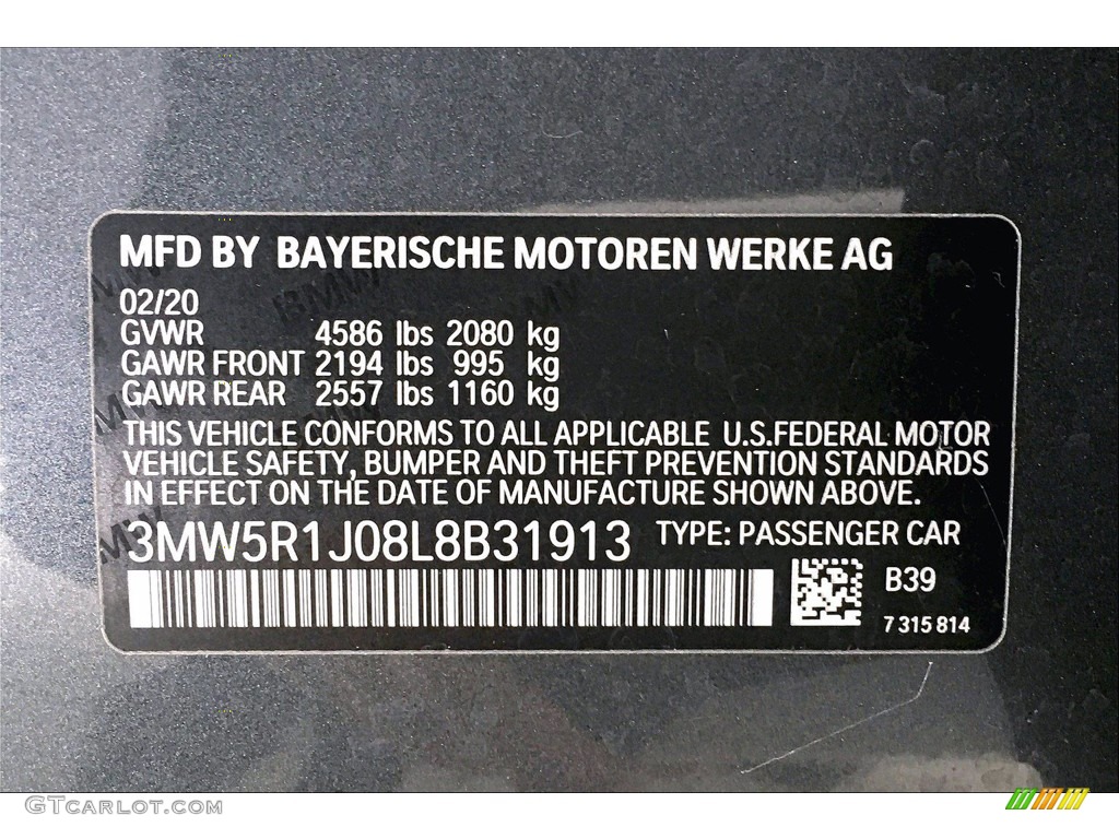 2020 3 Series 330i Sedan - Mineral Grey Metallic / Black photo #36