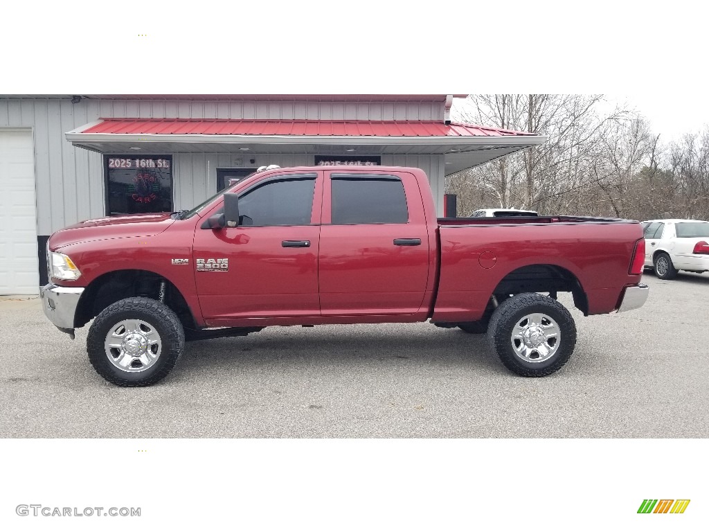 Deep Cherry Red Crystal Pearl 2014 Ram 2500 Tradesman Crew Cab 4x4 Exterior Photo #140402545