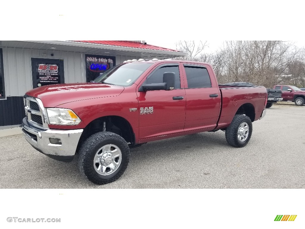 Deep Cherry Red Crystal Pearl 2014 Ram 2500 Tradesman Crew Cab 4x4 Exterior Photo #140402570